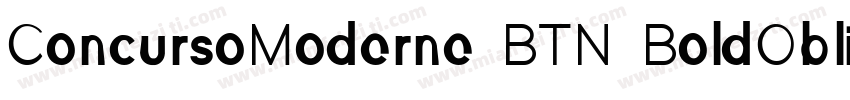 ConcursoModerne BTN BoldOblique字体转换